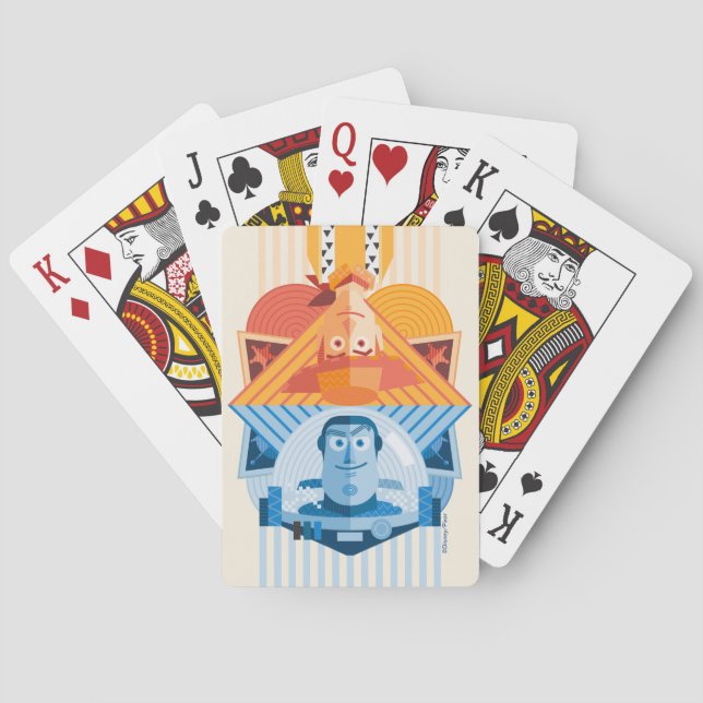 Jeu De Cartes Cartes de lecture graphique réversible Woody & Buz (dos)