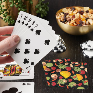 Jeu De Cartes Cartes de lecture Motif de légumes
