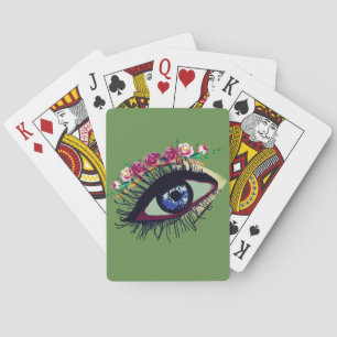 Jeu De Cartes Cartes de lecture personnalisées Blue Eye & Flower