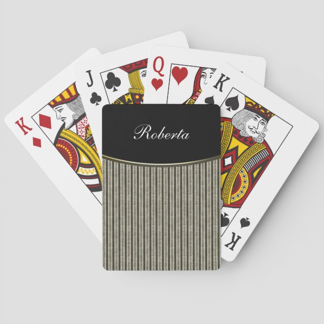 Jeu De Cartes Cartes de lecture personnalisées Monogrammes (dos)