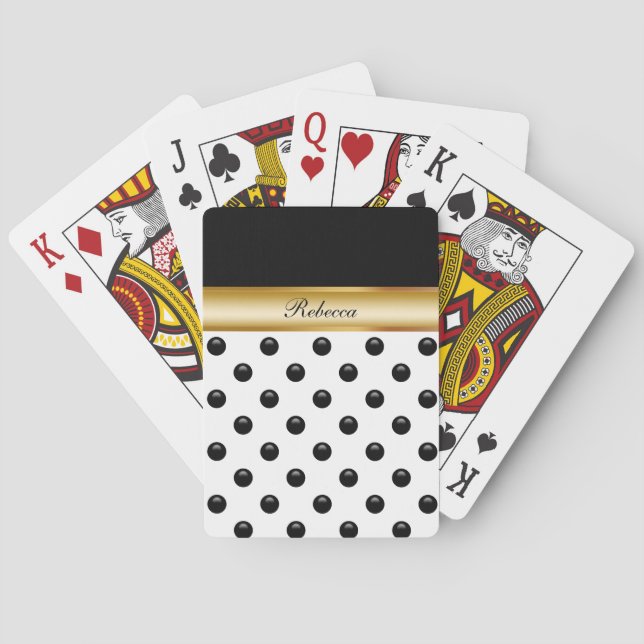Jeu De Cartes Cartes de lecture personnalisées Monogrammes (dos)