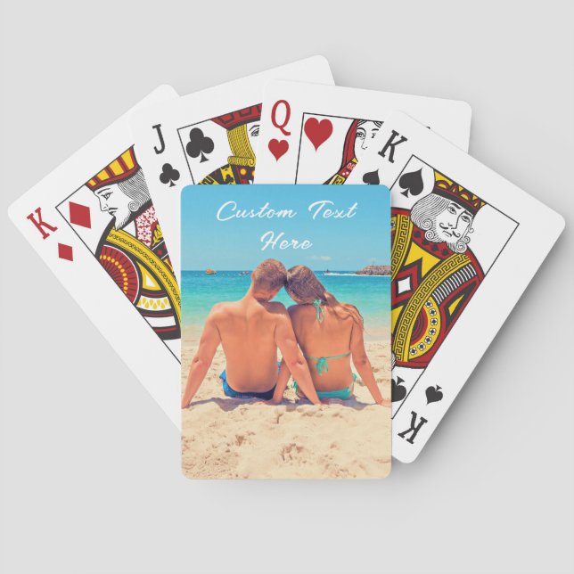 Jeu De Cartes Cartes de lecture photo personnalisées Vos photos  (dos)