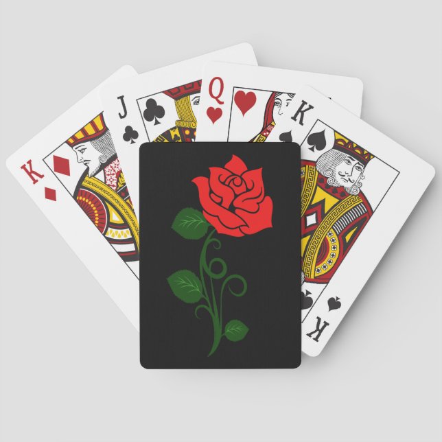 Jeu De Cartes Cartes de lecture Red Rose (dos)