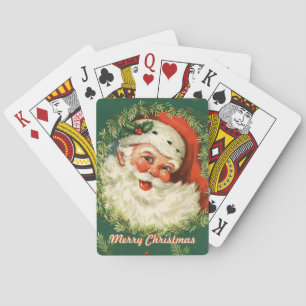 Jeu De Cartes Cartes de lecture Retro Père Noël