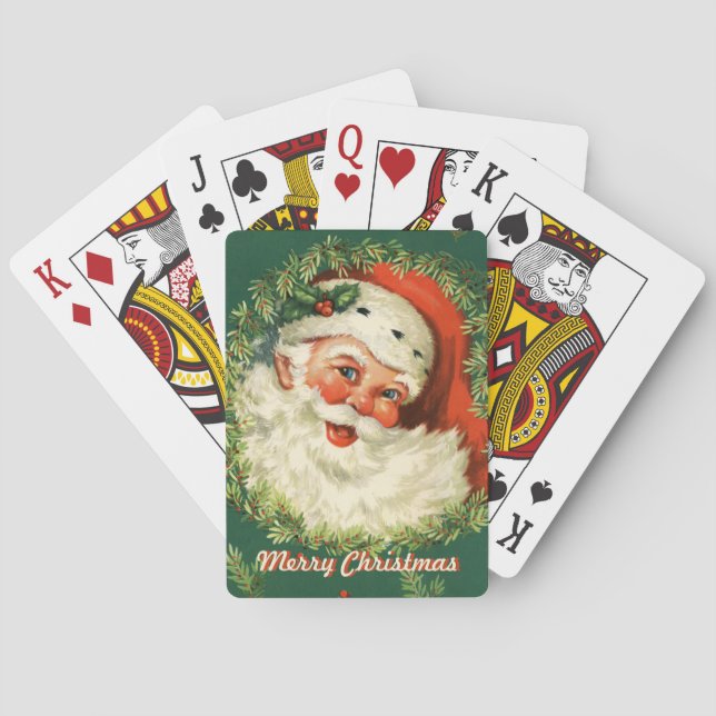 Jeu De Cartes Cartes de lecture Retro Père Noël (dos)