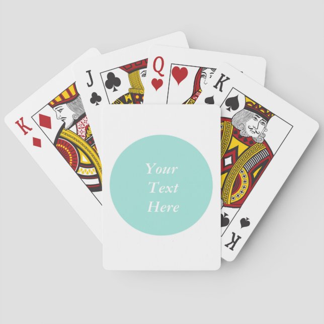 Jeu De Cartes Cartes de lecture standard de texte personnalisé (dos)