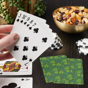 Jeu De Cartes Cartes de poker à motif de feuille verte