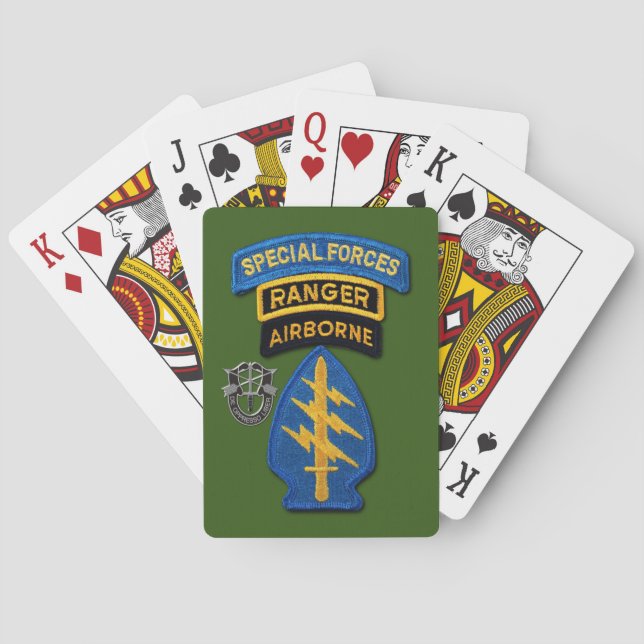 Jeu De Cartes Cartes de poker Berets verts des forces spéciales (dos)