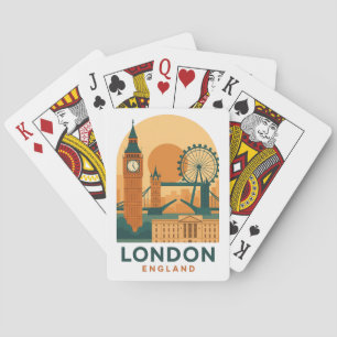 Jeu De Cartes Cartes de poker de voyage à Londres Angleterre Vin