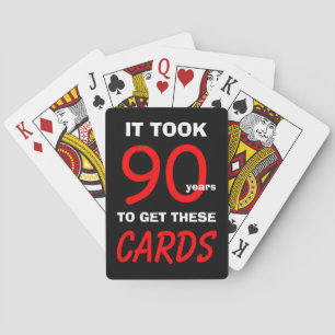 Jeu De Cartes Cartes de poker drôles pour le 90e anniversaire