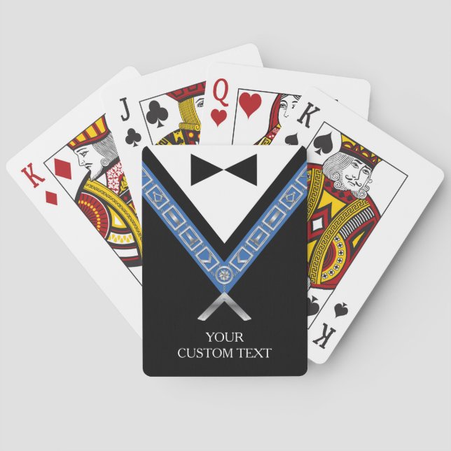 Jeu De Cartes Cartes de Poker Masonic | Cadeaux Freemason person (dos)