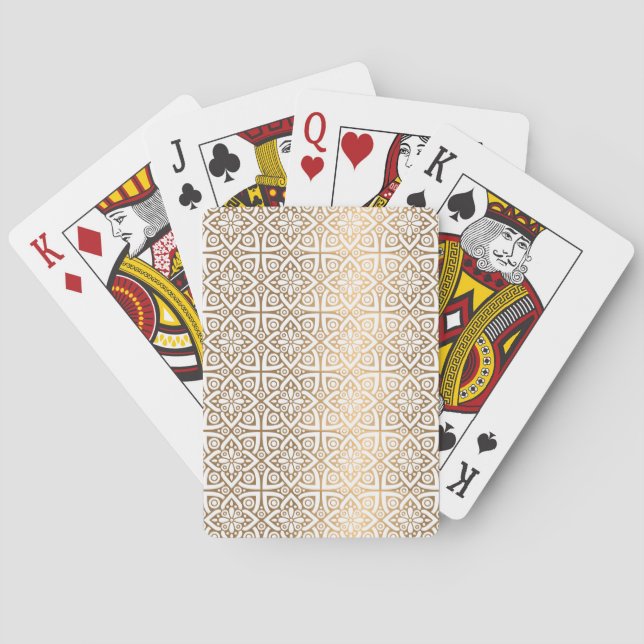 Jeu De Cartes Cartes de Poker Motif Gold - Élégant (dos)