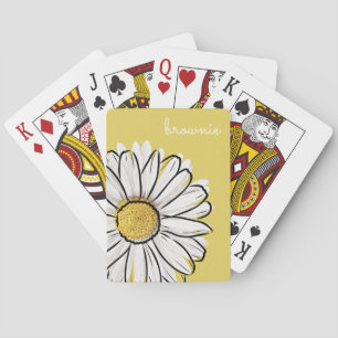 Jeu De Cartes Cartes de Poker Personnalisées Jaune & Blanc