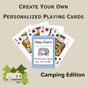 Jeu De Cartes Cartes de Poker Rétro au Nom de Famille Happy Camp