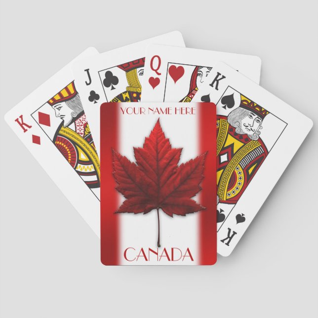 Jeu De Cartes Cartes de souvenir du drapeau du Canada (dos)