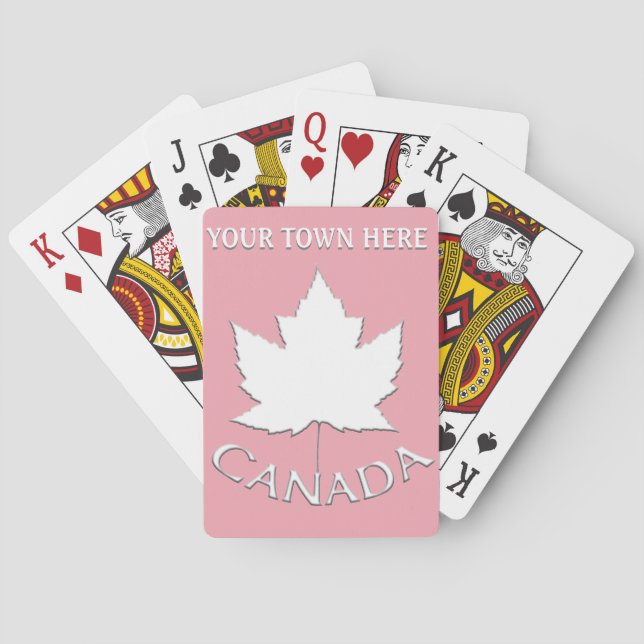 Jeu De Cartes Cartes de souvenir personnalisées Canada (dos)