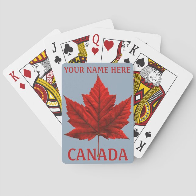 Jeu De Cartes Cartes de souvenir personnalisées Canada (dos)