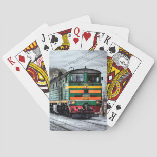 Jeu De Cartes Cartes de train moteur à vapeur Locomotive