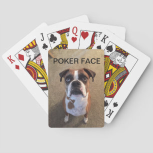 Jeu De Cartes Cartes de visage de tisonnier de chien de boxeur