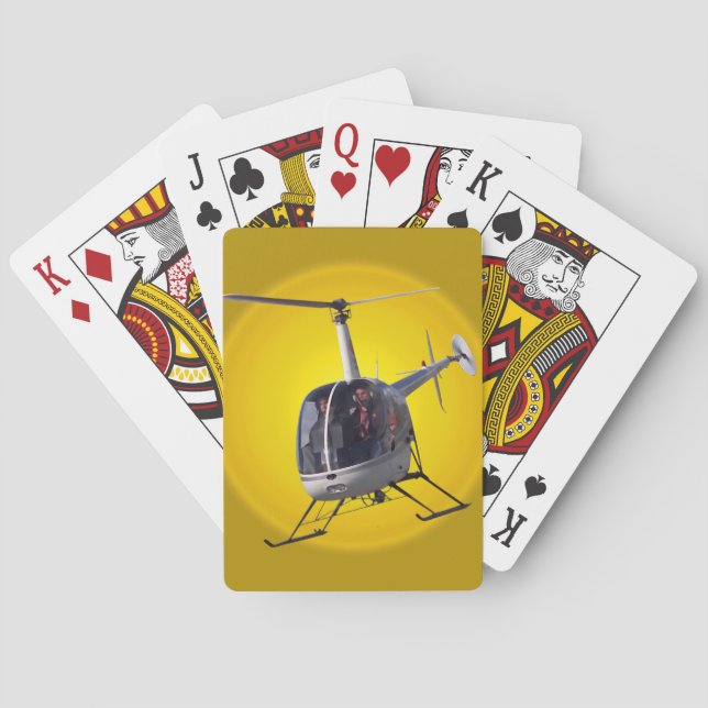 Jeu De Cartes Cartes d'hélicoptères volant des cartes d'hélicopt (dos)