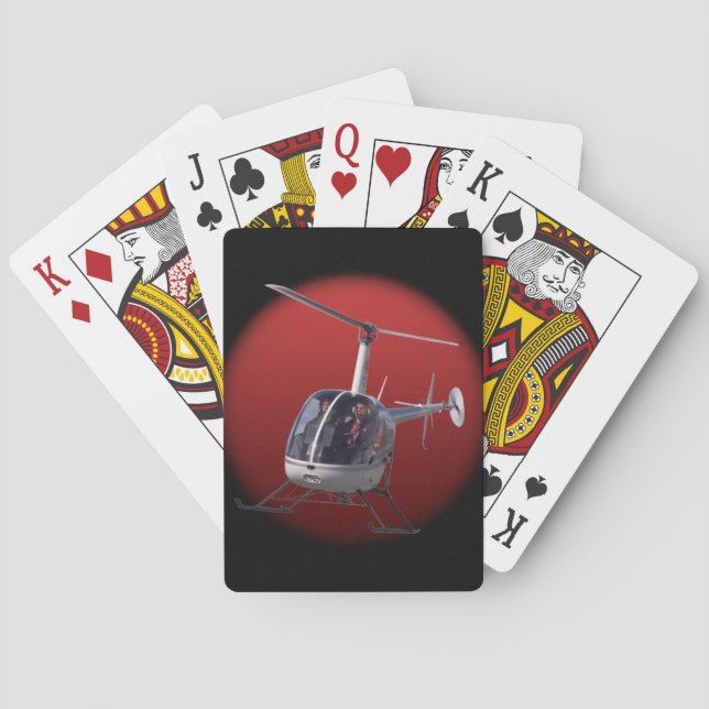 Jeu De Cartes Cartes d'hélicoptères volant des cartes d'hélicopt (dos)