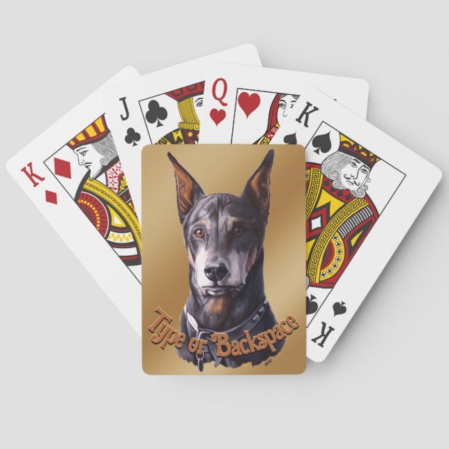 Jeu De Cartes Cartes Doberman Doberman Pinscher Jouer Cartes (dos)