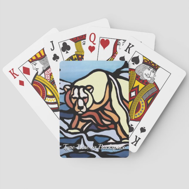 Jeu De Cartes Cartes d'ours polaires Cartes de jeu sur mesure (dos)