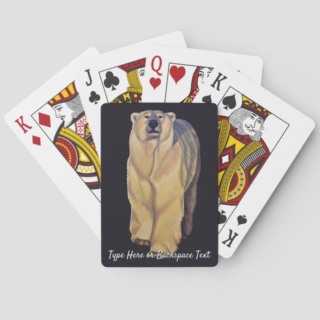 Jeu De Cartes Cartes d'ours polaires Cartes personnalisées de je (dos)