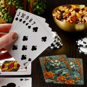 Jeu De Cartes Cartes Flu Lion de la Sagesse