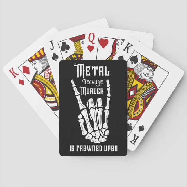 Jeu De Cartes Cartes métalliques non meurtrières (dos)
