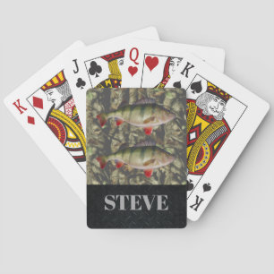 Jeu De Cartes Cartes nominatives enormes de camouflage de pêche