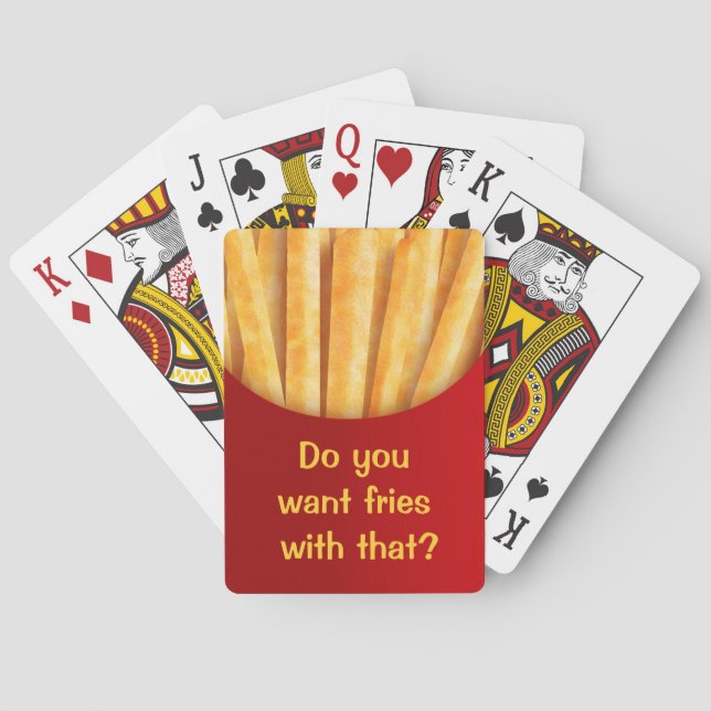 Jeu De Cartes Cartes personnalisées amusantes Fries françaises (dos)