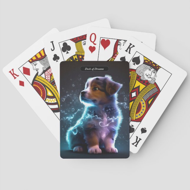 Jeu De Cartes Cartes personnalisées Vibrant Adorable Puppy Deck (dos)