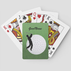 Jeu De Cartes Cartes pour le Golfer, personnalisez avec le nom