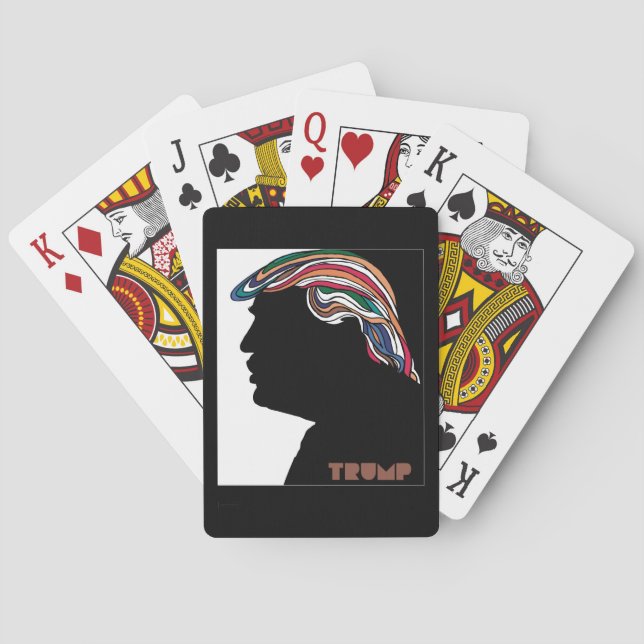 Jeu De Cartes Cartes psychédéliques de Donald Trump Combover (dos)