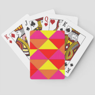 Jeu De Cartes Cartes rouge-orange jaune-rose