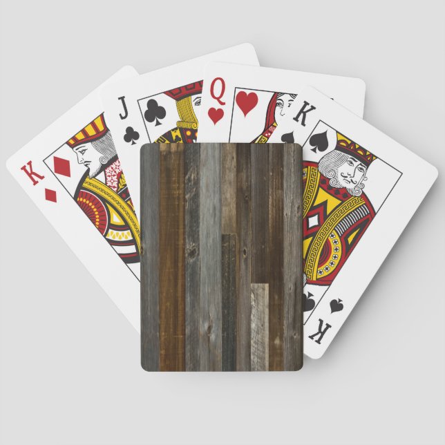 Jeu De Cartes Cartes Rustiques De Jeu En Bois (dos)