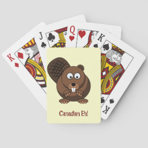 Jeu De Cartes Cartoon Beaver Jouer aux cartes