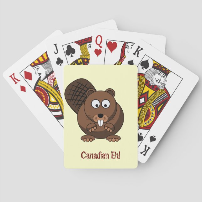 Jeu De Cartes Cartoon Beaver Jouer aux cartes (dos)
