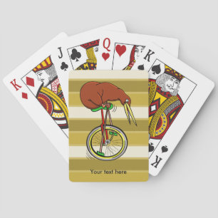 Jeu De Cartes Cartoon Kiwi Bird Unicyling