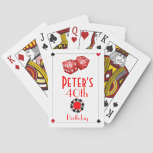 Jeu De Cartes Casino Anniversaire Fête Faveurs Jouer Cartes