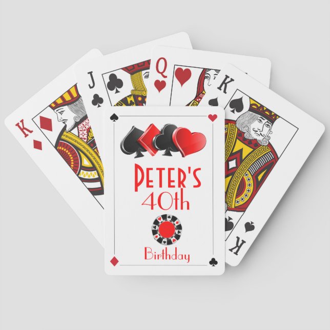 Jeu De Cartes Casino Anniversaire Fête Faveurs Jouer Cartes (dos)