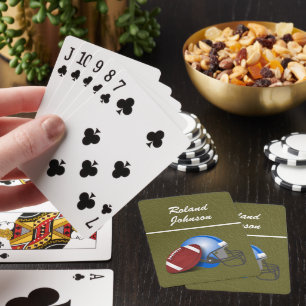 Jeu De Cartes Casque de football et de joueur Personnalisez avec