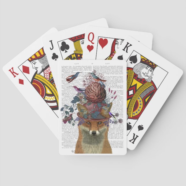 Jeu De Cartes Casque d'oiseaux renard avec Artichoke (dos)