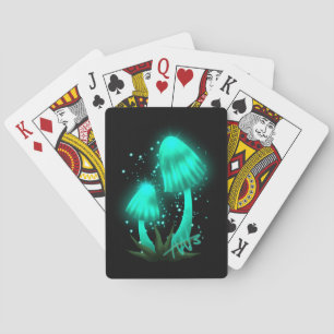 Jeu De Cartes Casquette de Pixie psychédélique de Cyan brillant