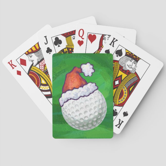 Jeu De Cartes Casquettes de Noël du Ball de golf (dos)