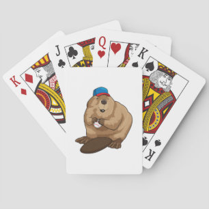 Jeu De Cartes Castor au baseball avec baseball