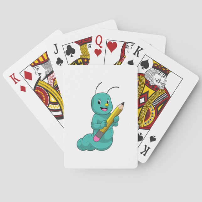 Jeu De Cartes Caterpillar avec crayon (dos)