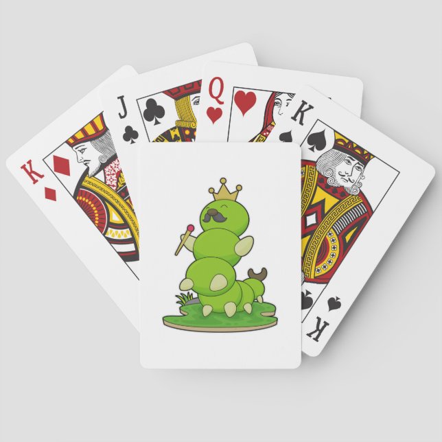 Jeu De Cartes Caterpillar en roi avec Couronne (dos)