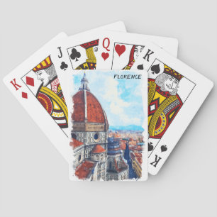 Jeu De Cartes Cathédrale colorée Florence Italie Duomo